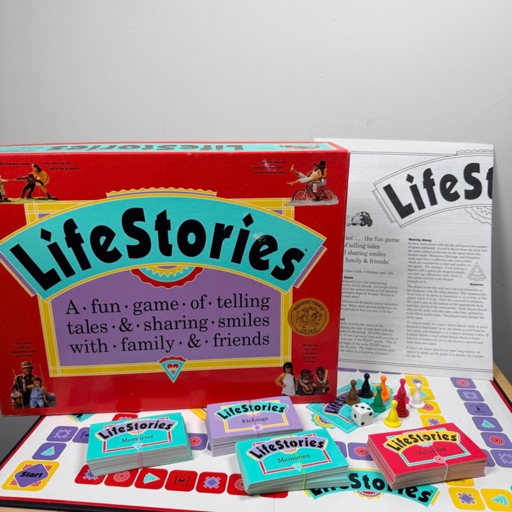 VINTAGE LifeStories Board Game COMPLETE 1991 FNDI Lmtd Family Storytelling